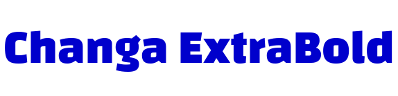Changa ExtraBold フォント